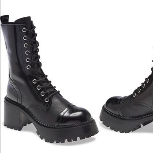 Jeffrey Campbell Locust Combat Boots in Black Box size 7